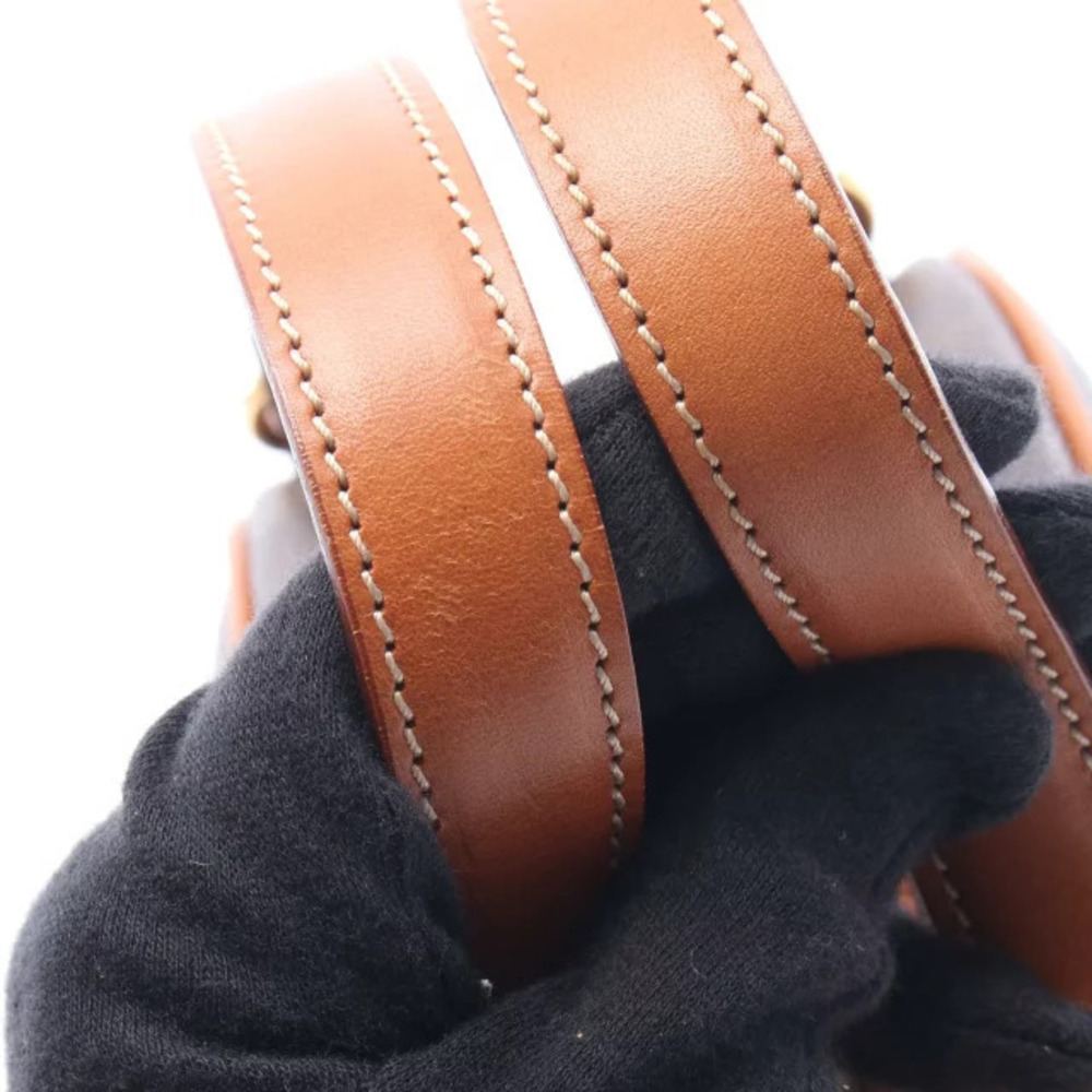 Celine Macadam Handbag Canvas Leather Brown - Picture 7 of 7